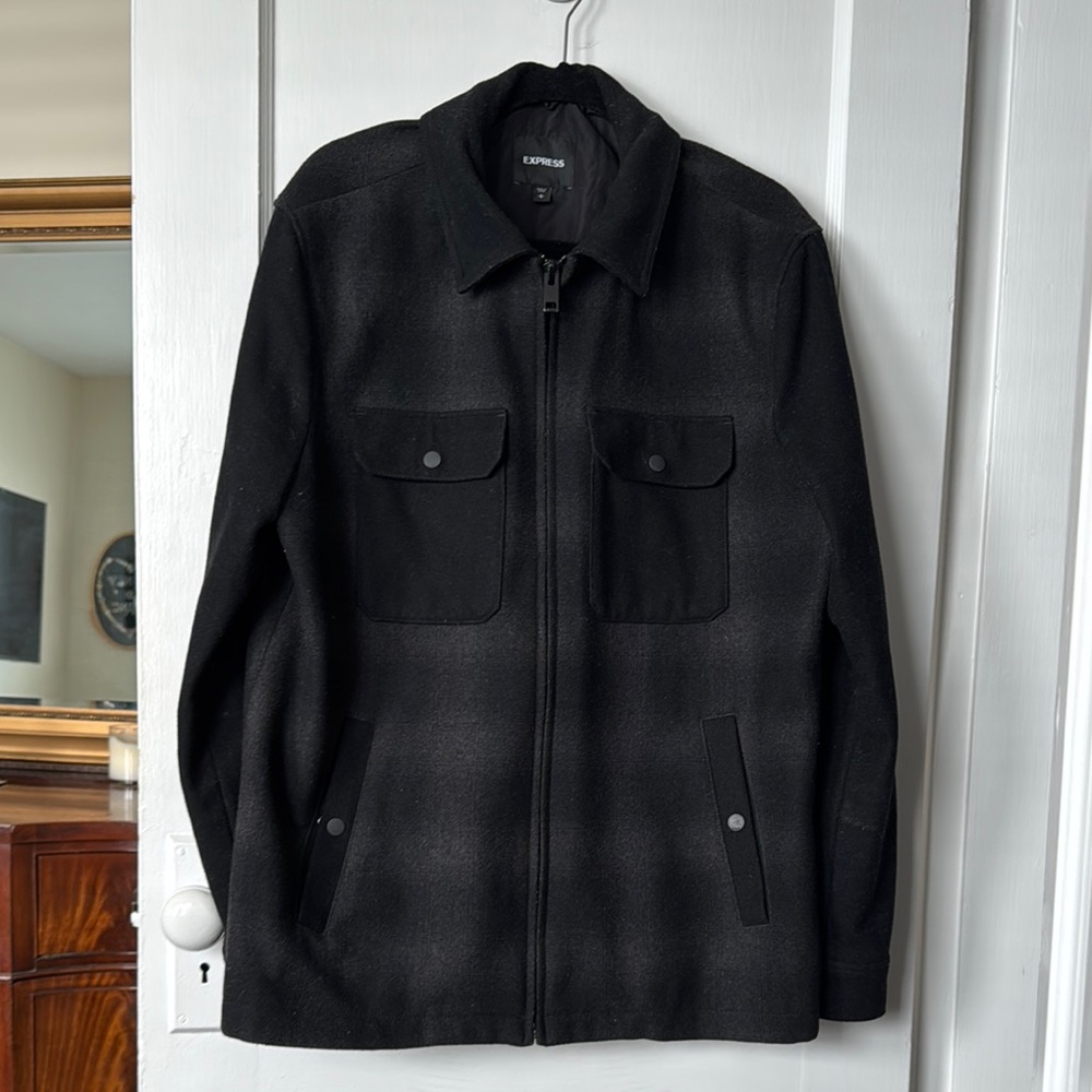 Express Black Wool Blend Coat/Jacket